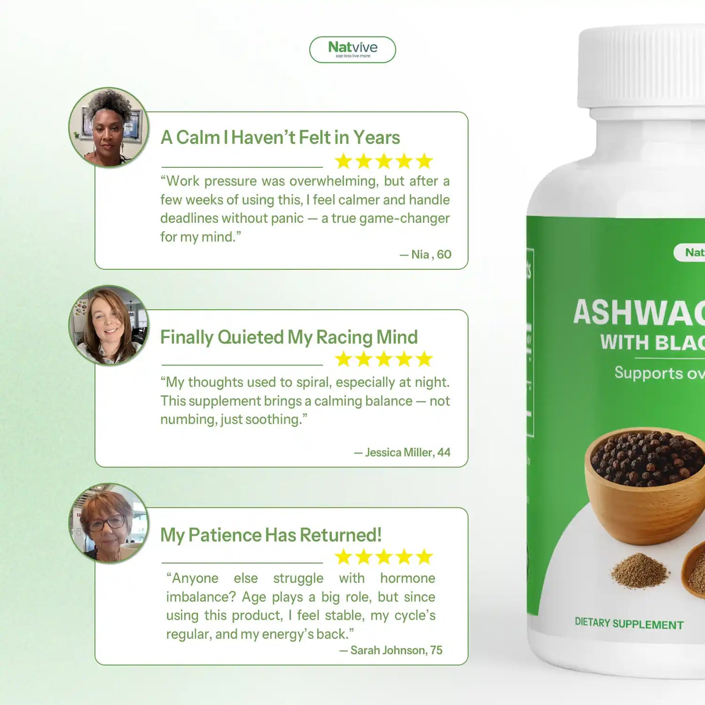 Ashwagandha with Black Pepper | Find Calm & Inner Balance | 60 Capsules