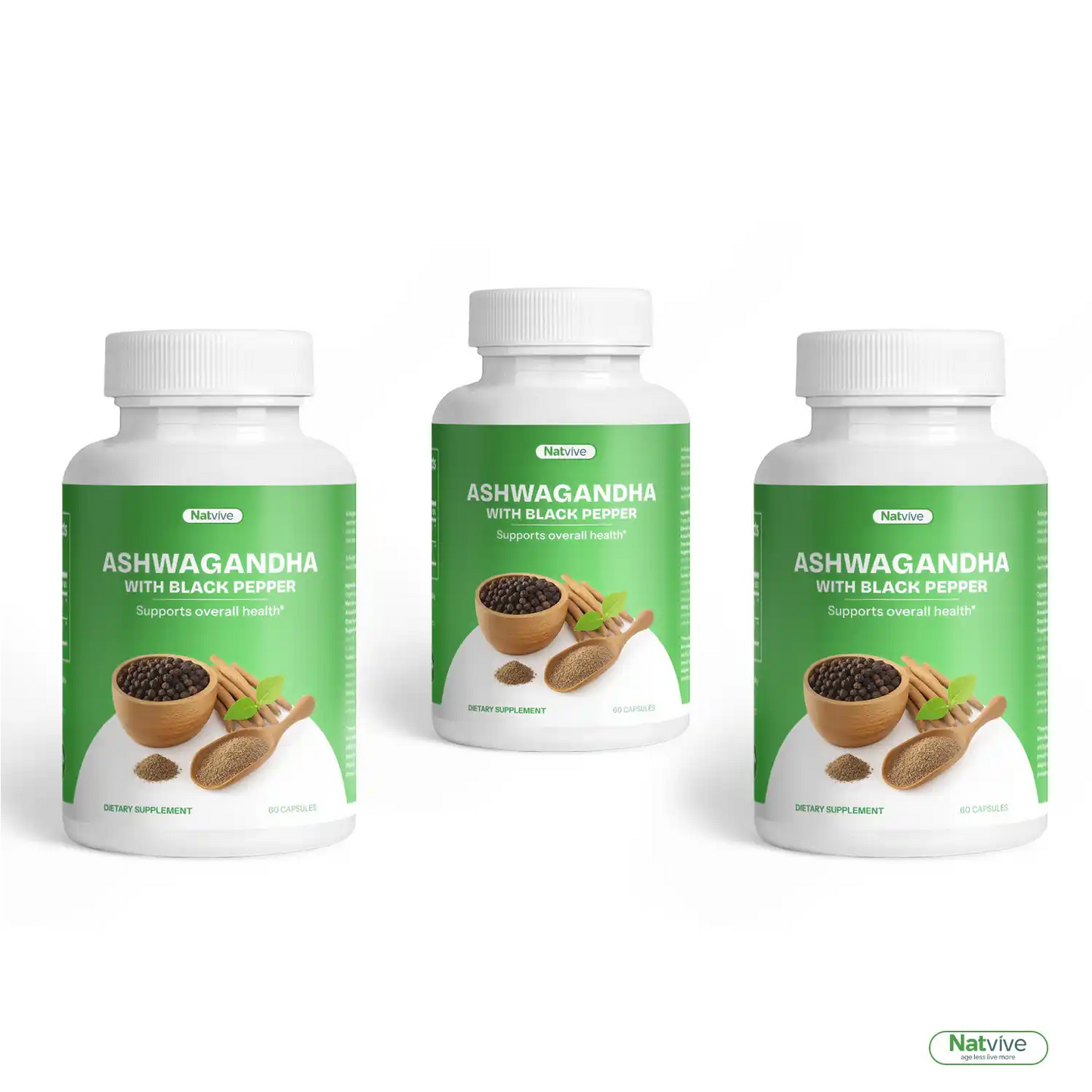 Ashwagandha with Black Pepper | Find Calm & Inner Balance | 60 Capsules