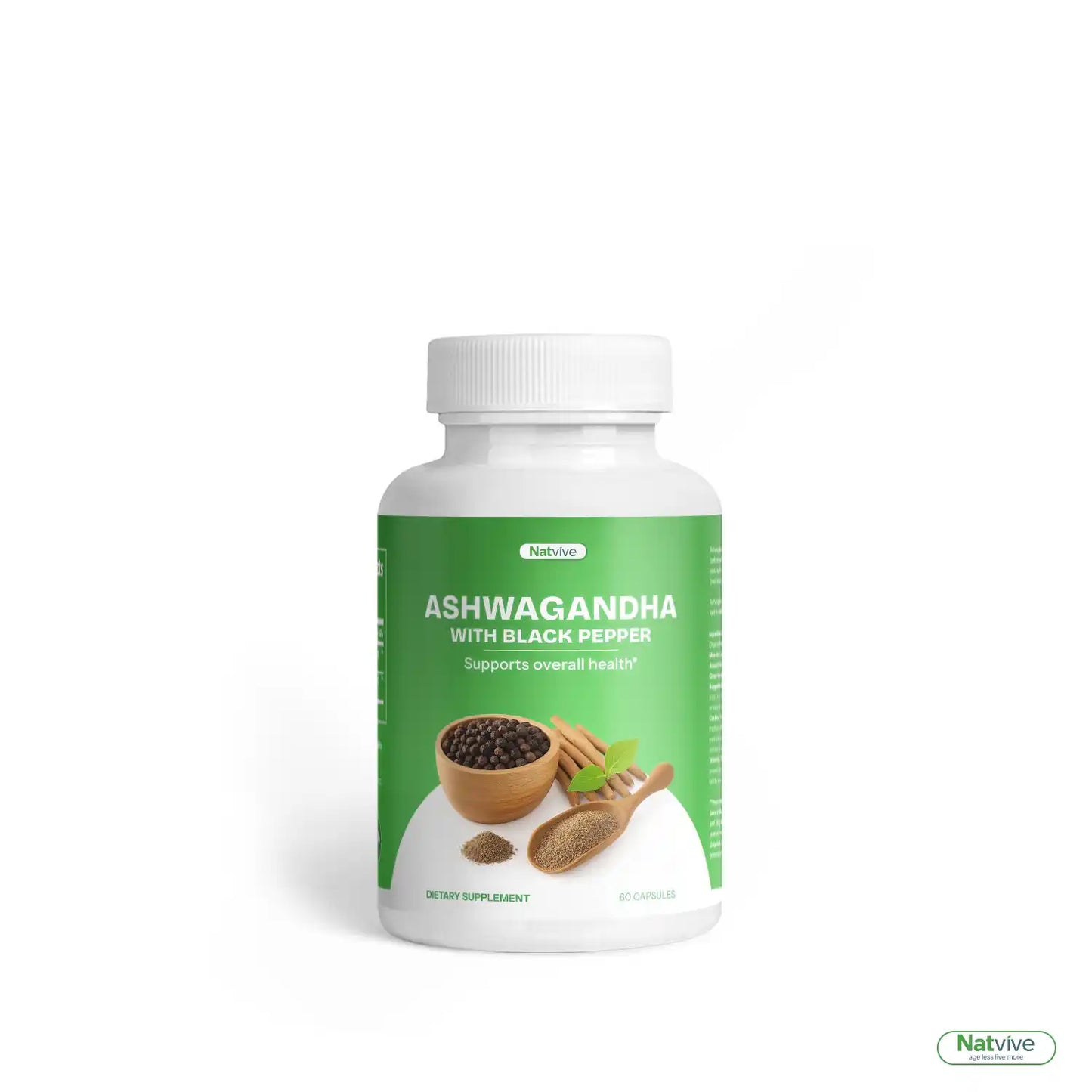 Ashwagandha with Black Pepper | Find Calm & Inner Balance | 60 Capsules